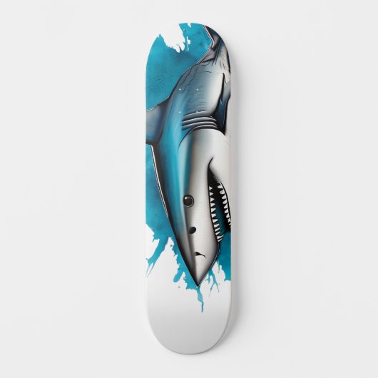 Watercolor Series: Shark Persoonlijk Skateboard (Voorkant)