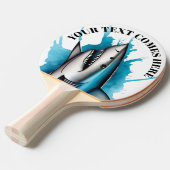 Watercolor Series: Shark Tafeltennisbatje (Voorkant Gekanteld)