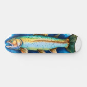 Watercolor Series: Trout/Salmon Persoonlijk Skateboard (Horizontaal)