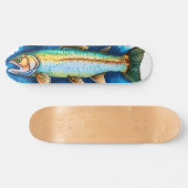 Watercolor Series: Trout/Salmon Persoonlijk Skateboard (Horizontaal)