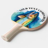 Watercolor Series: Trout/Salmon Tafeltennisbatje (Voorkant Gekanteld)