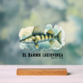 Watercolor Series: Zander/Walleye Acryl Bord (Neutraal)