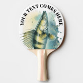 Watercolor Series: Zander/Walleye Tafeltennisbatje (Achterkant)