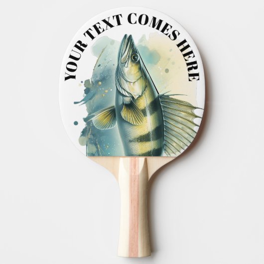 Watercolor Series: Zander/Walleye Tafeltennisbatje (Voorkant)