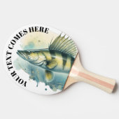 Watercolor Series: Zander/Walleye Tafeltennisbatje (Zijkant)