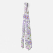 Watercolor Sering Bloemen Heren Das (Achterkant)