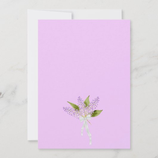 Watercolor Sering Parades/Trouwreceptie Kaart (Achterkant)