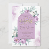 Watercolor Sering Rozen Stippen Bruiloft Kaart (Voorkant)