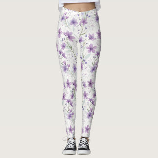 Watercolor Seringbloem Wildflower Patroon Leggings
