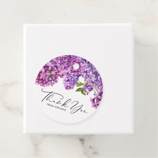 Watercolor Seringbloemen Baby Shower Bedankt Bedankjes Labels (In situ)
