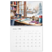 Watercolor Sewing Room Kalender (Jan 2026)