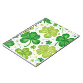 Watercolor Shamrock Pattern Notitieboek (Linkerzijde)