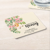 Watercolor She Found Her Honey Bridal Shower Kartonnen Onderzetters (Schuin)