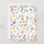 Watercolor She is Catch Ocean Theme Bridal Shower Kaart (Achterkant)