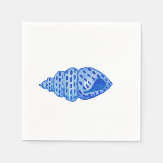 Watercolor shell, cocktail napkin servet (Voorkant)