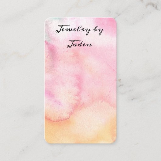 Watercolor Sherbert Sieraden Displaykaarten Visitekaartje (Voorkant)