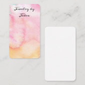Watercolor Sherbert Sieraden Displaykaarten Visitekaartje (Voorkant / Achterkant)