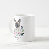 Watercolor Siamees Kat Koffiemok (Voorkant links)