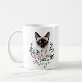 Watercolor Siamees Kat Koffiemok (Links)