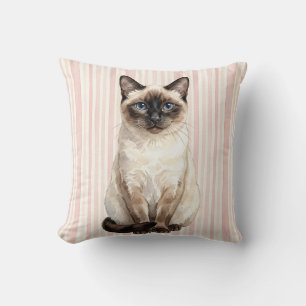 Watercolor Siamese Kat Kussenhoes Kussen