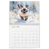 Watercolor Siamese Katten 2027 Kalender (Jan 2027)