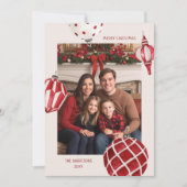 Watercolor Sieraden Foto Feestdagenkaart (Voorkant)