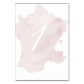 Watercolor Silhouet van Frankrijk Kaart (Achterkant)