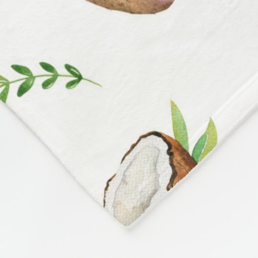 Watercolor Silly Monkeys Fleece Deken (Hoek)