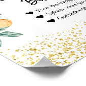 Watercolor Sinaasappel Zomer Mimosa Bar Bord Poster (Hoek)