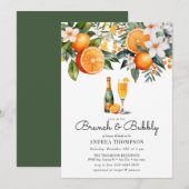 Watercolor Sinaasappels | Brunch Borrel Kaart (Voorkant / Achterkant)