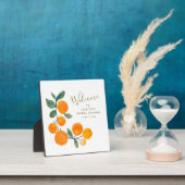 Watercolor Sinaasappels Fruit Rustic Bruiloft Fees Fotoplaat (Insitu)