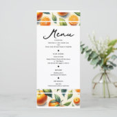 Watercolor Sinaasblad Bruiloftsmenu Menu (Staand voorkant)
