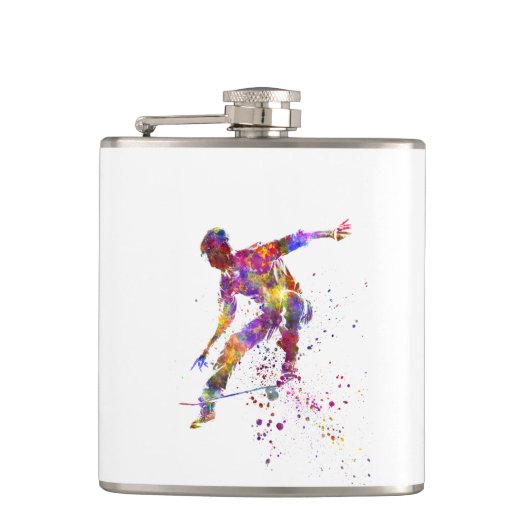 watercolor skater heupfles (Voorkant)