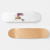 watercolor skater persoonlijk skateboard (Horizontaal)