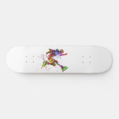 watercolor skater persoonlijk skateboard (Horizontaal)