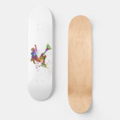 watercolor skater persoonlijk skateboard (Voorkant)