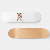 watercolor skater persoonlijk skateboard (Horizontaal)