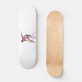 watercolor skater persoonlijk skateboard (Voorkant)