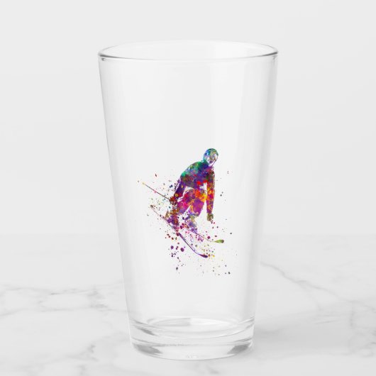 watercolor skier glas (Voorkant)