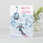 Watercolor Skipartij Kaart (Staand voorkant)