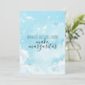Watercolor Sky Thank You Card Kaart (Staand voorkant)
