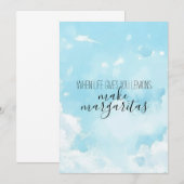Watercolor Sky Thank You Card Kaart (Voorkant / Achterkant)