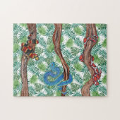 Watercolor Slang Liefhebber Python Boa huisdieren Legpuzzel (Horizontaal)