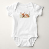 Watercolor slapende babyhert romper (Voorkant)