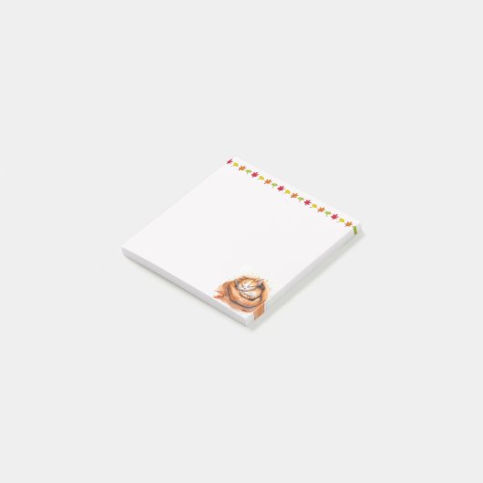 Watercolor Sleeping Cat Post-it® Notes (Schuin)