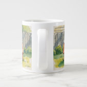 Watercolor Sleeping Dog on Red Doghouse Art Grote Koffiekop (Achterkant)