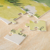 Watercolor Sleeping Dog on Red Doghouse Art Legpuzzel (Zijkant)