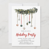 Watercolor slinger en versiering feestelijke feest kaart (Voorkant)