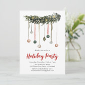 Watercolor slinger en versiering feestelijke feest kaart (Staand voorkant)