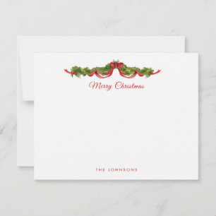 Watercolor slinger Merry Christmas  Bedankkaart